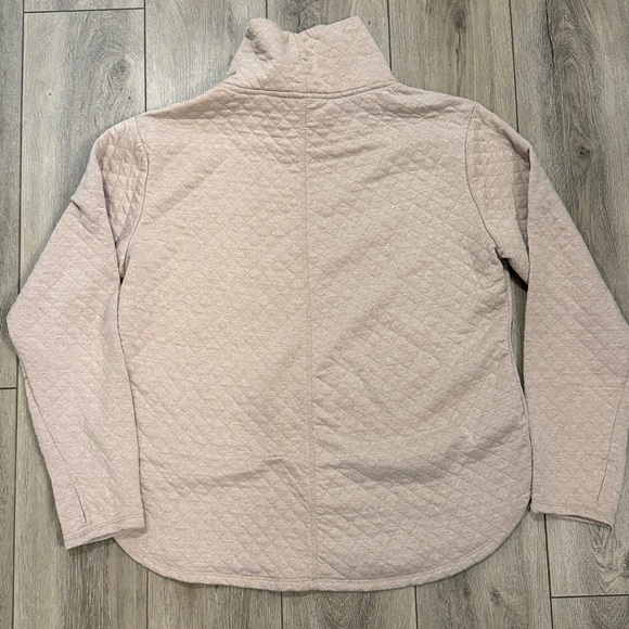 RBX Quilted Cowl Neck Pullover Dip Hem Sweatshirt in Beige/Camel/Tan - XL - Picture 8 of 9
